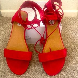 Steve Madden Daryyn Red Suede